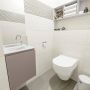 Mondiaz OLAN Toiletmeubel 40x30x40cm met 1 kraangaten 1 lades smoke mat Wastafel Lex links Solid Surface Wit FK75342493 - Thumbnail 4