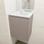 Mondiaz OLAN Toiletmeubel 40x30x40cm met 0 kraangaten 1 lades smoke mat Wastafel Lex midden Solid Surface Wit FK75342492 - Thumbnail 4