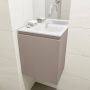 Mondiaz OLAN Toiletmeubel 40x30x40cm met 0 kraangaten 1 lades smoke mat Wastafel Lex rechts Solid Surface Wit FK75342496 - Thumbnail 4