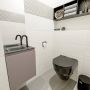 Mondiaz OLAN Toiletmeubel 40x30x40cm met 1 kraangaten 1 lades smoke mat Wastafel Lex links Solid Surface Zwart FK75342841 - Thumbnail 3