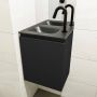 Mondiaz OLAN Toiletmeubel 40x30x40cm met 1 kraangaten 1 lades urban mat Wastafel Lex links Solid Surface Zwart FK75342783 - Thumbnail 4