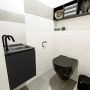 Mondiaz OLAN Toiletmeubel 40x30x40cm met 1 kraangaten 1 lades urban mat Wastafel Lex rechts Solid Surface Zwart FK75342785 - Thumbnail 4