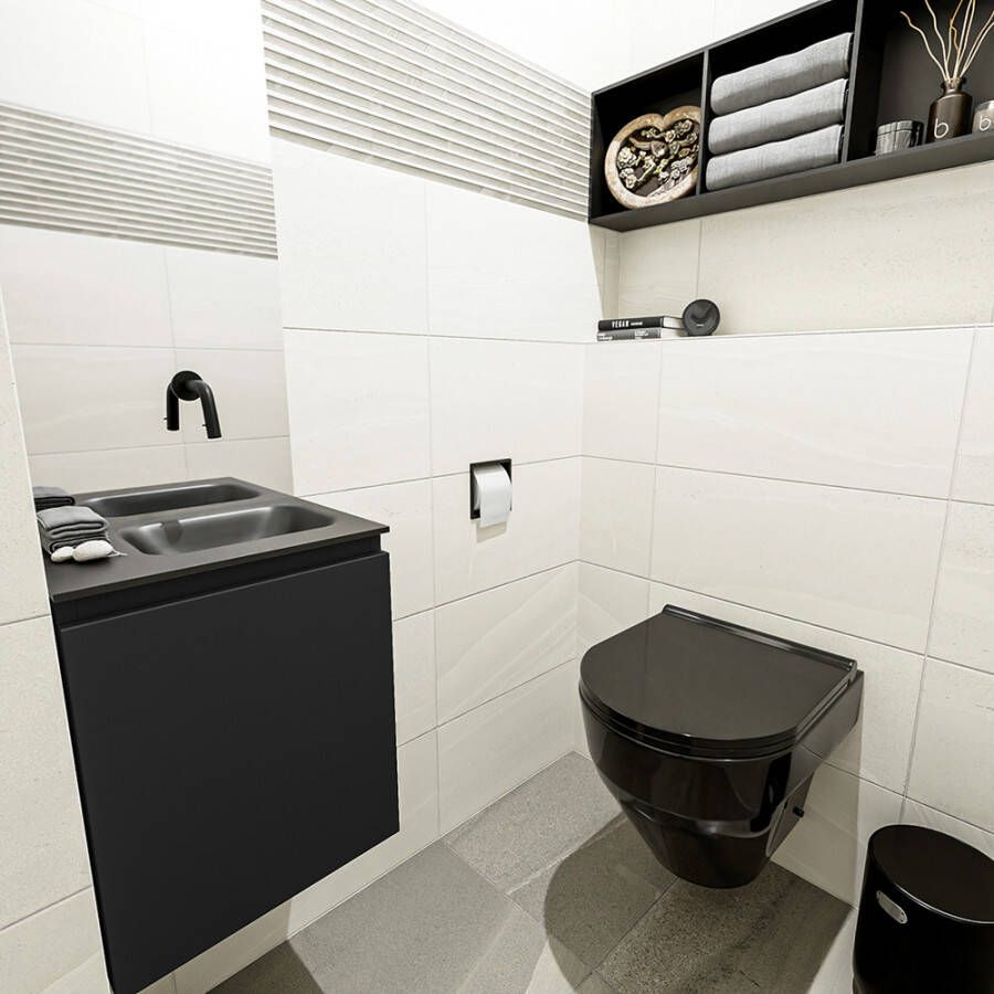 Mondiaz Olan fonteinmeubel 40cm Urban Lex wastafel Urban rechts zonder kraangat