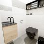 Mondiaz OLAN Toiletmeubel 40x30x40cm met 1 kraangaten 1 lades washed oak mat Wastafel Lex links Solid Surface Zwart FK75343015 - Thumbnail 5