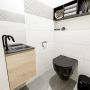 Mondiaz OLAN Toiletmeubel 40x30x40cm met 1 kraangaten 1 lades washed oak mat Wastafel Lex rechts Solid Surface Zwart FK75343017 - Thumbnail 4