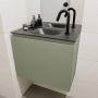 Mondiaz OLAN Toiletmeubel 60x30x40cm met 1 kraangaten 1 lades army mat Wastafel Lex midden Solid Surface Zwart FK75342874 - Thumbnail 4