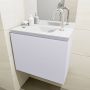 Mondiaz OLAN Toiletmeubel 60x30x40cm met 1 kraangaten 1 lades cale mat Wastafel Lex midden Solid Surface Wit FK75342642 - Thumbnail 3