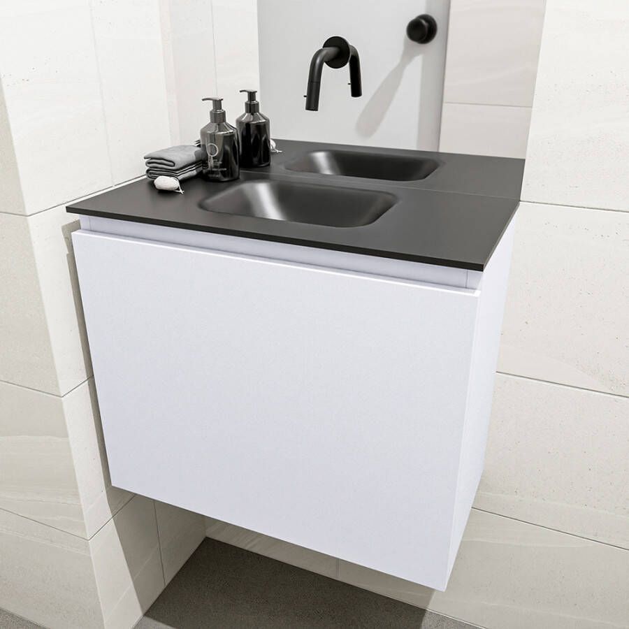 Mondiaz Olan fonteinmeubel 60cm Cale Lex wastafel Urban midden zonder kraangat