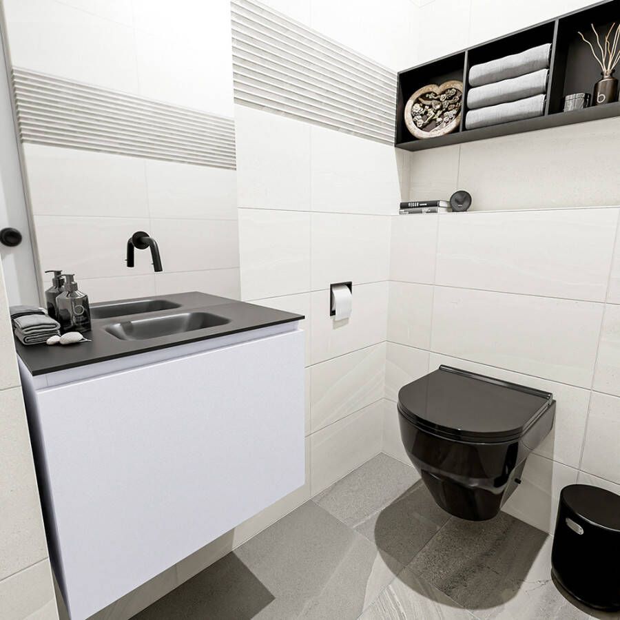 Mondiaz Olan fonteinmeubel 60cm Cale Lex wastafel Urban midden zonder kraangat