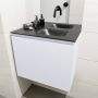 Mondiaz OLAN Toiletmeubel 60x30x40cm met 0 kraangaten 1 lades cale mat Wastafel Lex rechts Solid Surface Zwart FK75342995 - Thumbnail 4