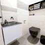 Mondiaz OLAN Toiletmeubel 60x30x40cm met 0 kraangaten 1 lades cale mat Wastafel Lex rechts Solid Surface Zwart FK75342995 - Thumbnail 5
