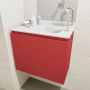 Mondiaz OLAN Toiletmeubel 60x30x40cm met 1 kraangaten 1 lades fire mat Wastafel Lex rechts Solid Surface Wit FK75342588 - Thumbnail 4