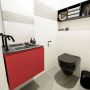 Mondiaz OLAN Toiletmeubel 60x30x40cm met 1 kraangaten 1 lades fire mat Wastafel Lex links Solid Surface Zwart FK75342934 - Thumbnail 5