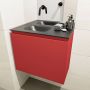 Mondiaz OLAN Toiletmeubel 60x30x40cm met 0 kraangaten 1 lades fire mat Wastafel Lex links Solid Surface Zwart FK75342935 - Thumbnail 4