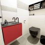 Mondiaz OLAN Toiletmeubel 60x30x40cm met 1 kraangaten 1 lades fire mat Wastafel Lex rechts Solid Surface Zwart FK75342936 - Thumbnail 5