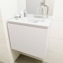 Mondiaz OLAN Toiletmeubel 60x30x40cm met 1 kraangaten 1 lades linen mat Wastafel Lex midden Solid Surface Wit FK75342613 - Thumbnail 4