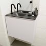 Mondiaz OLAN Toiletmeubel 60x30x40cm met 1 kraangaten 1 lades linen mat Wastafel Lex links Solid Surface Zwart FK75342963 - Thumbnail 4