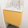 Mondiaz OLAN Toiletmeubel 60x30x40cm met 1 kraangaten 1 lades ocher mat Wastafel Lex links Solid Surface Wit FK75342557 - Thumbnail 4
