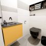 Mondiaz OLAN Toiletmeubel 60x30x40cm met 0 kraangaten 1 lades ocher mat Wastafel Lex midden Solid Surface Zwart FK75342904 - Thumbnail 5