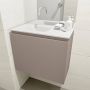 Mondiaz OLAN Toiletmeubel 60x30x40cm met 0 kraangaten 1 lades smoke mat Wastafel Lex links Solid Surface Wit FK75342500 - Thumbnail 4