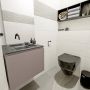 Mondiaz OLAN Toiletmeubel 60x30x40cm met 0 kraangaten 1 lades smoke mat Wastafel Lex links Solid Surface Zwart FK75342848 - Thumbnail 4