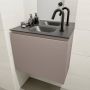 Mondiaz OLAN Toiletmeubel 60x30x40cm met 1 kraangaten 1 lades smoke mat Wastafel Lex midden Solid Surface Zwart FK75342845 - Thumbnail 4