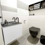 Mondiaz OLAN Toiletmeubel 60x30x40cm met 1 kraangaten 1 lades talc mat Wastafel Lex rechts Solid Surface Zwart FK75342762 - Thumbnail 4