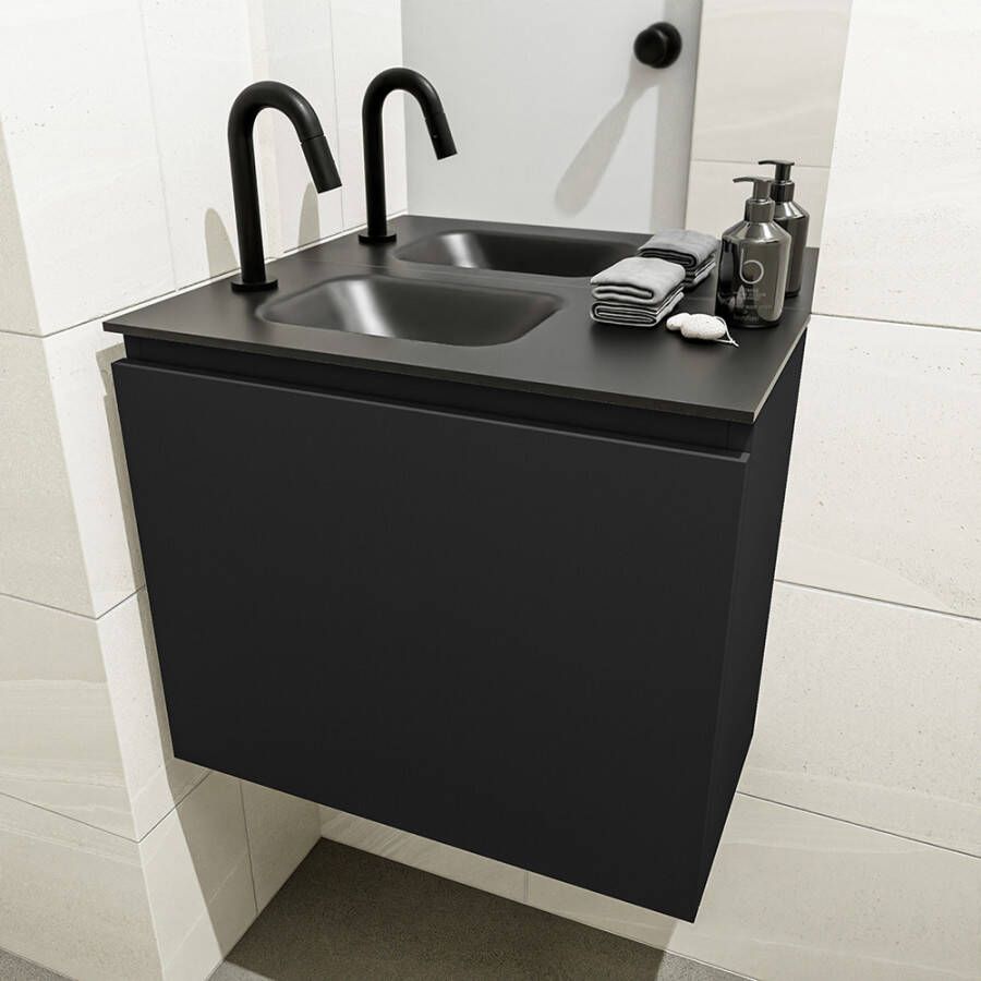 Mondiaz Olan fonteinmeubel 60cm Urban Lex wastafel Urban links met 1 kraangat