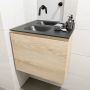 Mondiaz OLAN Toiletmeubel 60x30x40cm met 0 kraangaten 1 lades washed oak mat Wastafel Lex links Solid Surface Zwart FK75343022 - Thumbnail 4