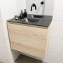 Mondiaz OLAN Toiletmeubel 60x30x40cm met 0 kraangaten 1 lades washed oak mat Wastafel Lex midden Solid Surface Zwart FK75343020 - Thumbnail 4