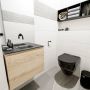 Mondiaz OLAN Toiletmeubel 60x30x40cm met 0 kraangaten 1 lades washed oak mat Wastafel Lex midden Solid Surface Zwart FK75343020 - Thumbnail 5