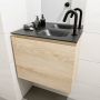 Mondiaz OLAN Toiletmeubel 60x30x40cm met 1 kraangaten 1 lades washed oak mat Wastafel Lex rechts Solid Surface Zwart FK75343023 - Thumbnail 3