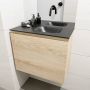 Mondiaz OLAN Toiletmeubel 60x30x40cm met 0 kraangaten 1 lades washed oak mat Wastafel Lex rechts Solid Surface Zwart FK75343024 - Thumbnail 4