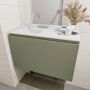 Mondiaz OLAN Toiletmeubel 80x30x40cm met 0 kraangaten 1 lades army mat Wastafel Lex links Solid Surface Wit FK75342535 - Thumbnail 4