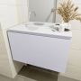 Mondiaz OLAN Toiletmeubel 80x30x40cm met 0 kraangaten 1 lades cale mat Wastafel Lex links Solid Surface Wit FK75342651 - Thumbnail 4