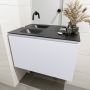 Mondiaz OLAN Toiletmeubel 80x30x40cm met 0 kraangaten 1 lades cale mat Wastafel Lex links Solid Surface Zwart FK75342999 - Thumbnail 4