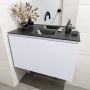 Mondiaz OLAN Toiletmeubel 80x30x40cm met 0 kraangaten 1 lades cale mat Wastafel Lex midden Solid Surface Zwart FK75342997 - Thumbnail 3