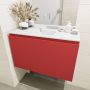 Mondiaz OLAN Toiletmeubel 80x30x40cm met 0 kraangaten 1 lades fire mat Wastafel Lex midden Solid Surface Wit FK75342591 - Thumbnail 4
