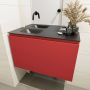 Mondiaz OLAN Toiletmeubel 80x30x40cm met 0 kraangaten 1 lades fire mat Wastafel Lex links Solid Surface Zwart FK75342941 - Thumbnail 4