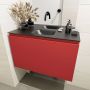 Mondiaz OLAN Toiletmeubel 80x30x40cm met 0 kraangaten 1 lades fire mat Wastafel Lex midden Solid Surface Zwart FK75342939 - Thumbnail 4