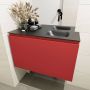 Mondiaz OLAN Toiletmeubel 80x30x40cm met 0 kraangaten 1 lades fire mat Wastafel Lex rechts Solid Surface Zwart FK75342943 - Thumbnail 4