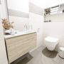 Mondiaz OLAN Toiletmeubel 80x30x40cm met 1 kraangaten 1 lades light brown grey mat Wastafel Lex rechts Solid Surface Wit FK75342739 - Thumbnail 5