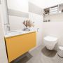 Mondiaz OLAN Toiletmeubel 80x30x40cm met 1 kraangaten 1 lades ocher mat Wastafel Lex links Solid Surface Wit FK75342563 - Thumbnail 5