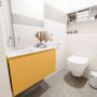 Mondiaz OLAN Toiletmeubel 80x30x40cm met 0 kraangaten 1 lades ocher mat Wastafel Lex links Solid Surface Wit FK75342564 - Thumbnail 5