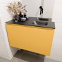 Mondiaz OLAN Toiletmeubel 80x30x40cm met 0 kraangaten 1 lades ocher mat Wastafel Lex rechts Solid Surface Zwart FK75342914 - Thumbnail 4