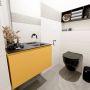 Mondiaz OLAN Toiletmeubel 80x30x40cm met 0 kraangaten 1 lades ocher mat Wastafel Lex rechts Solid Surface Zwart FK75342914 - Thumbnail 5