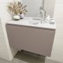 Mondiaz OLAN Toiletmeubel 80x30x40cm met 1 kraangaten 1 lades smoke mat Wastafel Lex midden Solid Surface Wit FK75342503 - Thumbnail 4