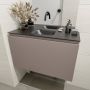 Mondiaz OLAN Toiletmeubel 80x30x40cm met 0 kraangaten 1 lades smoke mat Wastafel Lex midden Solid Surface Zwart FK75342852 - Thumbnail 4