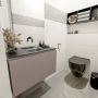 Mondiaz OLAN Toiletmeubel 80x30x40cm met 0 kraangaten 1 lades smoke mat Wastafel Lex midden Solid Surface Zwart FK75342852 - Thumbnail 5