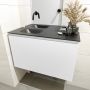 Mondiaz OLAN Toiletmeubel 80x30x40cm met 0 kraangaten 1 lades talc mat Wastafel Lex links Solid Surface Zwart FK75342767 - Thumbnail 4